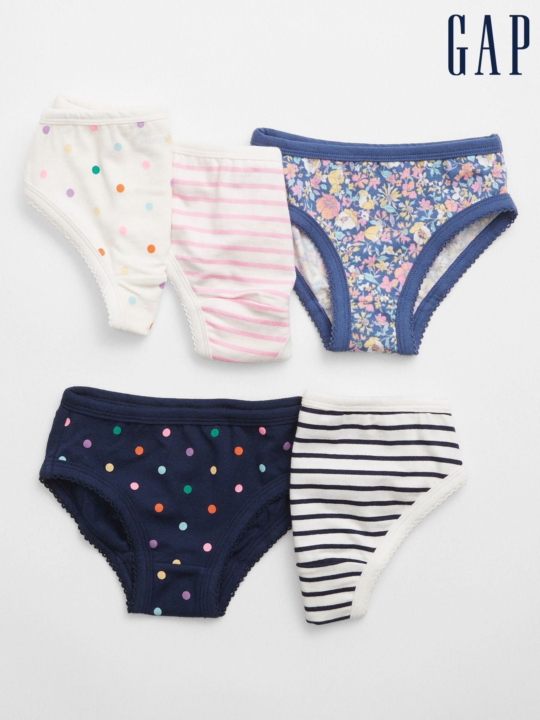 White Print Briefs 5-Pack (B73930) | £18