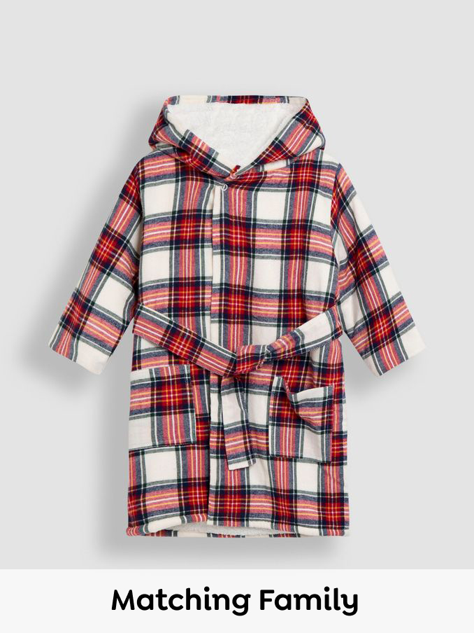 Cream Tartan Cosy Robe (B74032) | £12
