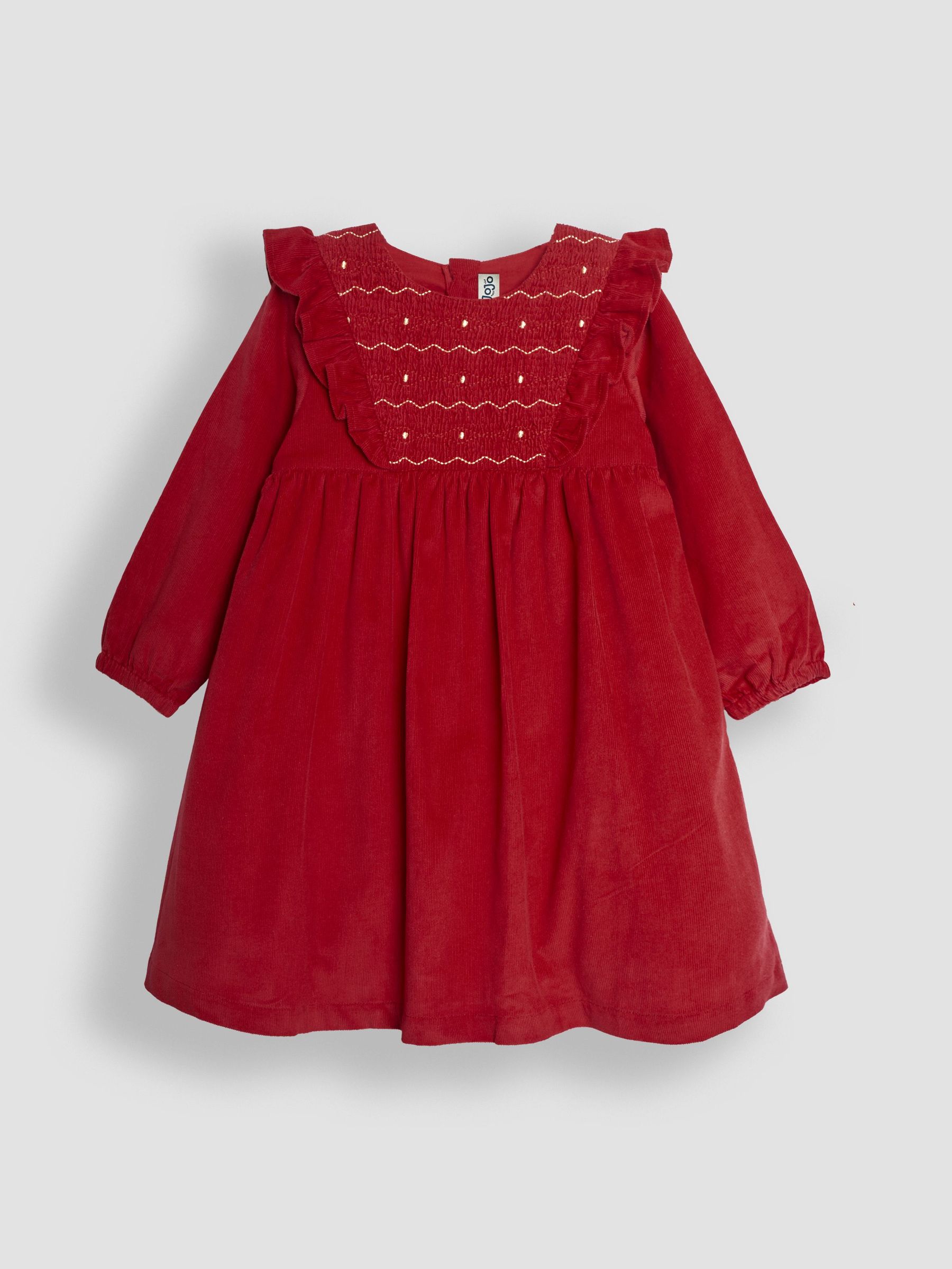 Red Cord Smocked Frill Party Dress (B74317) | £36 - £42