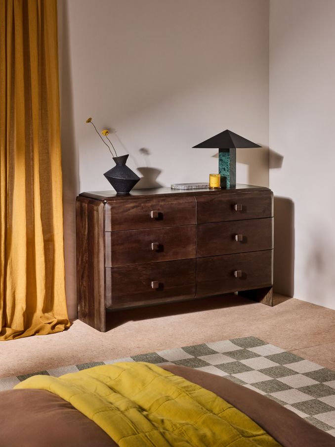 Payton Mango Wood 6 Drawer Chest of Drawers in Brown (B74859) | £999