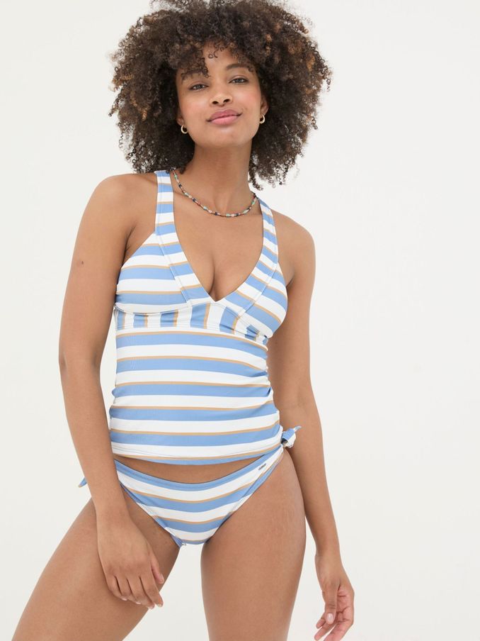 Enya Blue Stripe Tankini Top (B75198) | £22