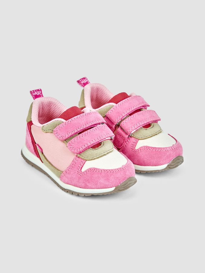 Bright Pink Colourblock Riptape Trainer (B75580) | £28.50 - £30.50
