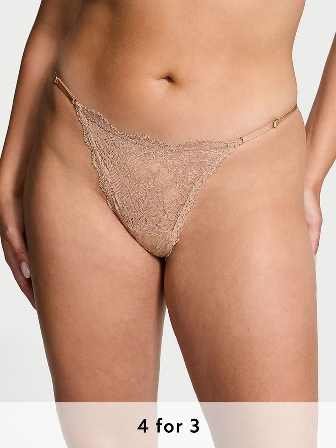 Praline Nude G String Lace Knickers (B76030) | £14