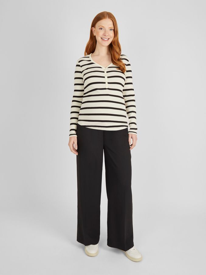 Black Wide Leg Maternity Trousers (B76054) | £42