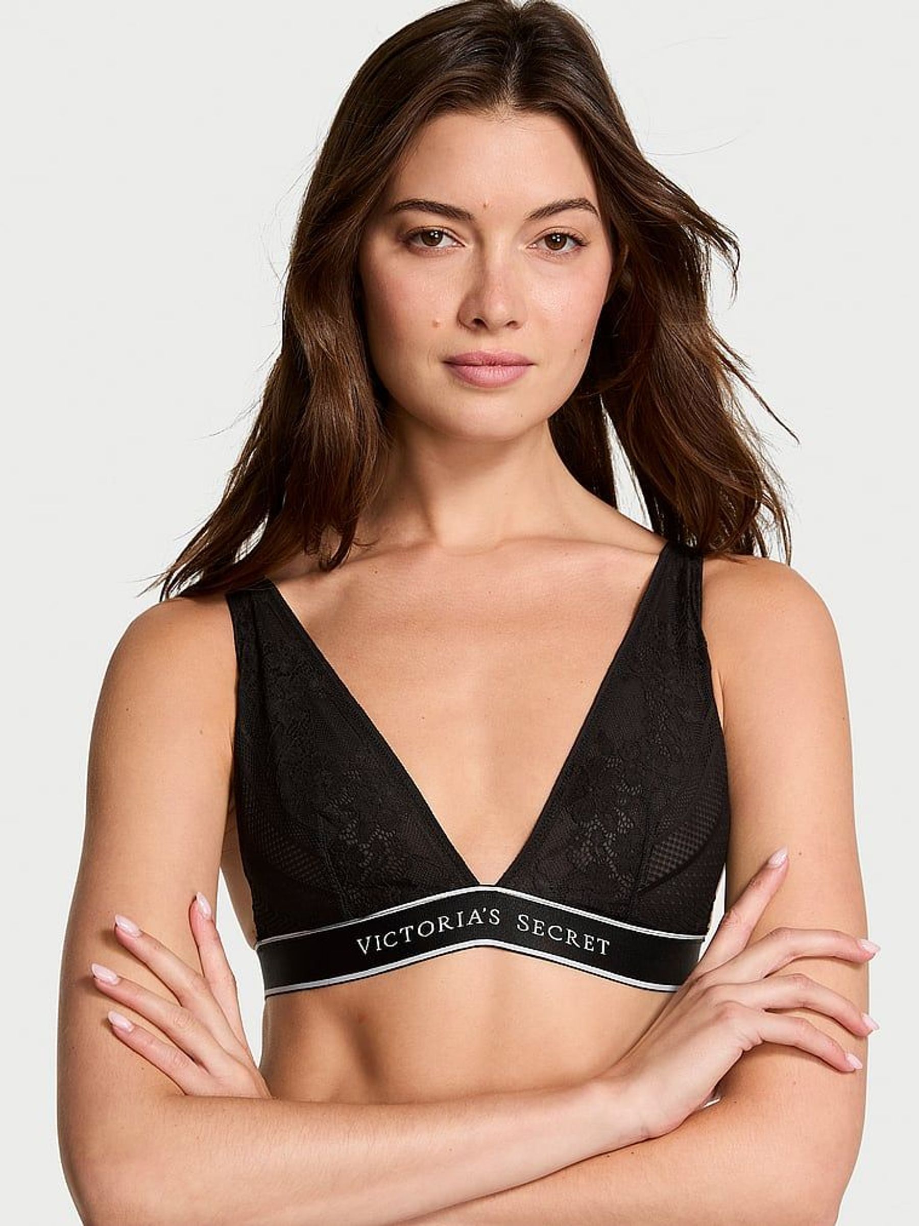 Black Lace Logo Bralette (B77051) | £29