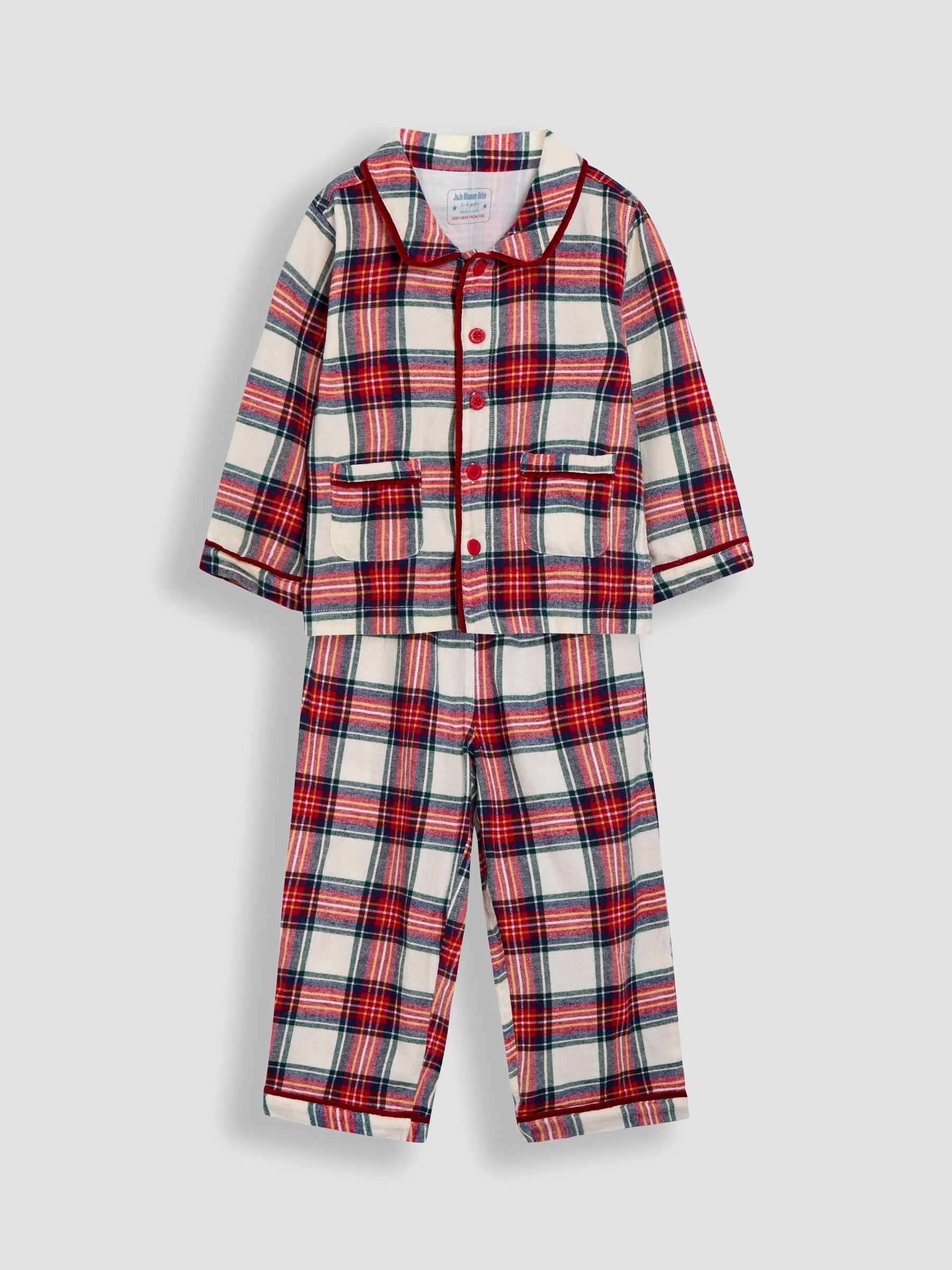 Cream Check Woven Pyjamas (B77896) | £13