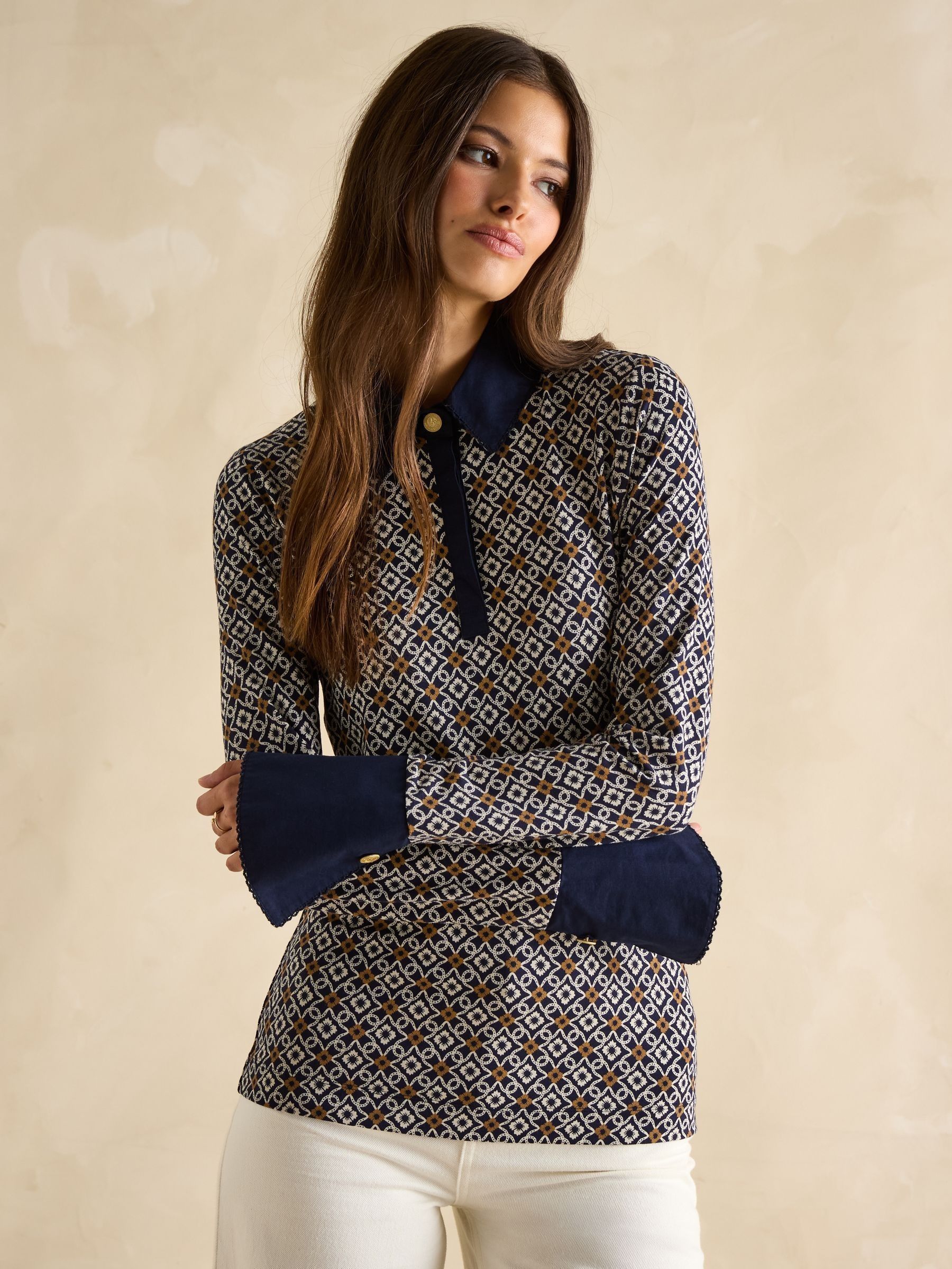 Cordelia Blue Long Sleeve Top (B77991) | £40