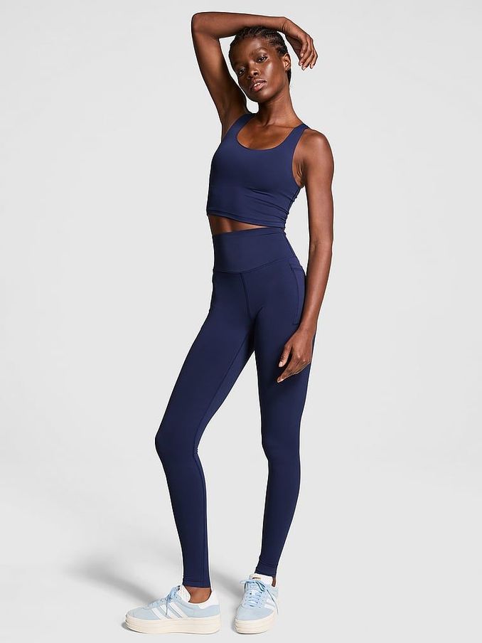 Midnight Navy Blue Relay Compression Leggings (B79111) | £39