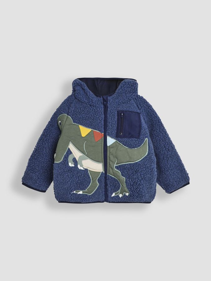 Navy Hooded Appliqué Teddy Fleece (B79234) | £21
