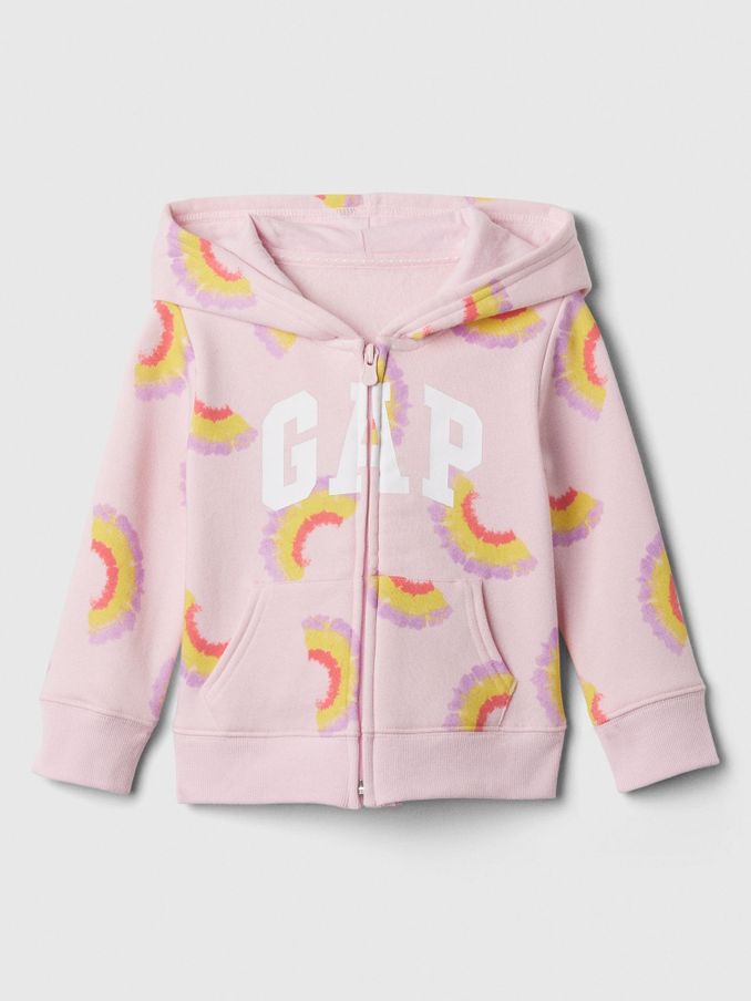Pink Logo Print Zip Through Hoodie (Newborn-5yrs) (B79331) | £14