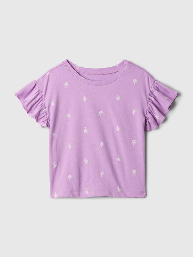Purple Ruffle Short Sleeve T-Shirt (Newborn-5yrs) (B79857) | £5