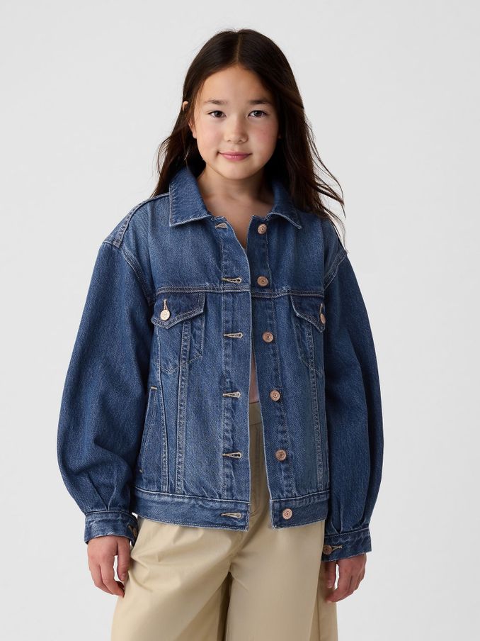 Blue DÔEN Oversized Icon Denim Jacket (Kids) (B80323) | £45