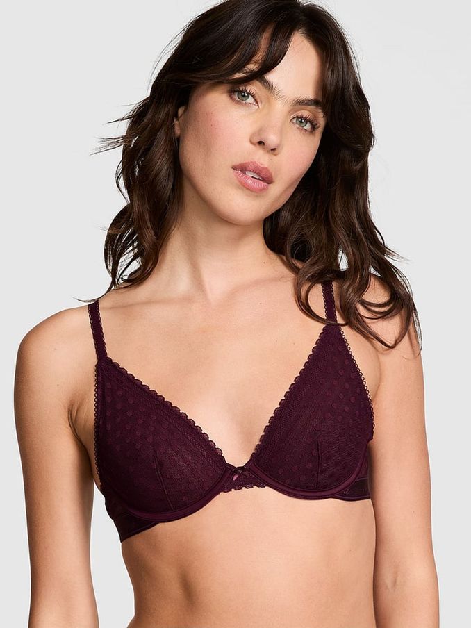 Purple Rose Dainty Dot Plunge Lace Bra (B81412) | £35