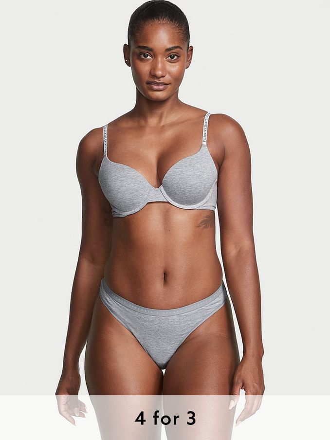 Medium Heather Grey Thong Knickers (B81643) | £9