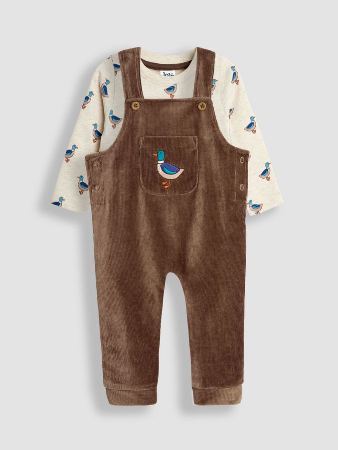 Fawn Duck Applique Dungarees And Top Set (B81786) | £13