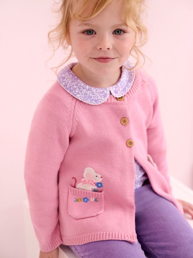 Pink Mouse Pet in Pocket Cardigan (B83893) | £13