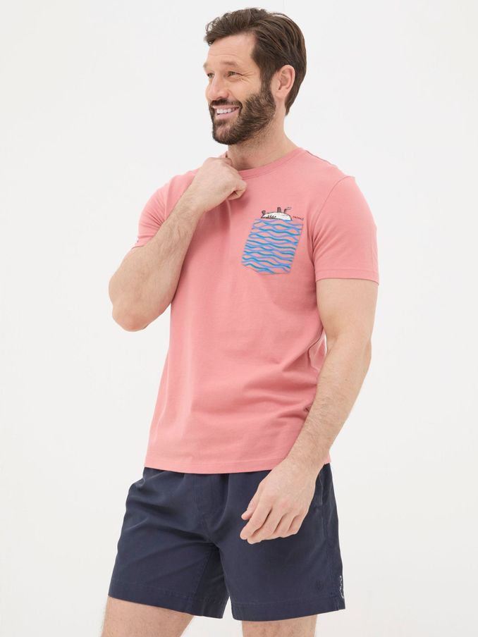 Boat Orange Chest Pocket T-Shirt (B85033) | £18