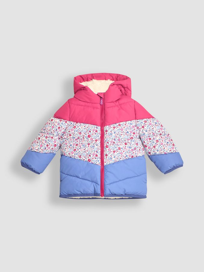 Berry Floral Puffer Jacket (B85790) | £32