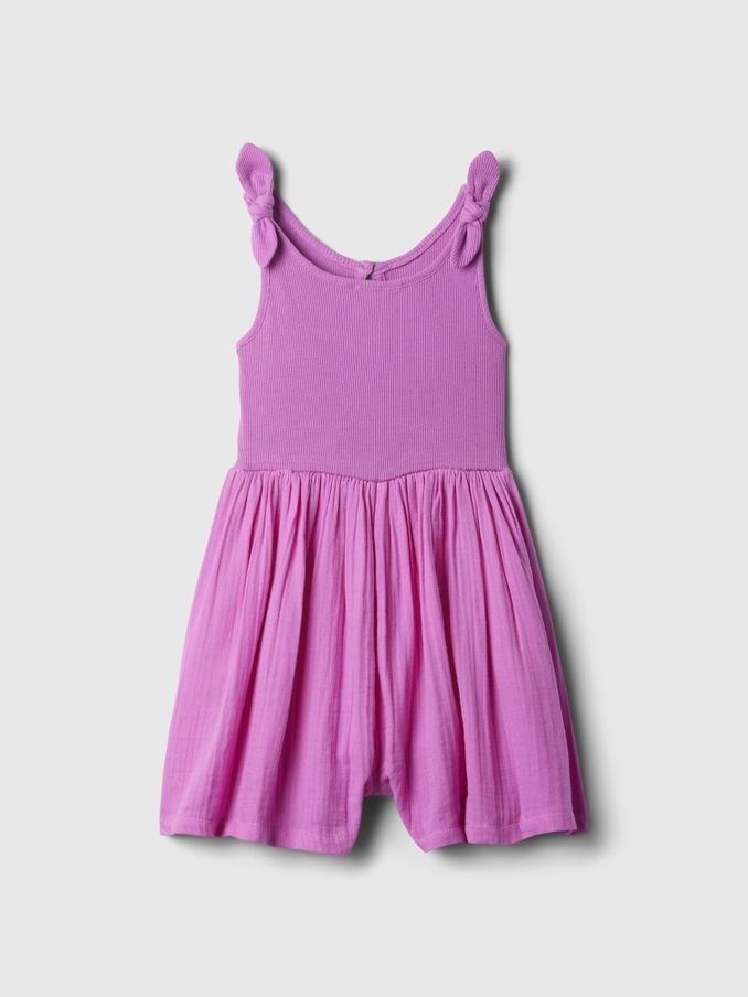 Pink Crinkle Gauze Playsuit (12mths-5yrs) (B86207) | £12