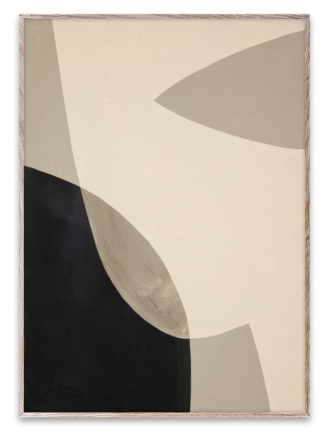 Paper Collective Grey Simplicity 01 Framed Wall Art Print in Natural Oak Frame (B86477) | £70 - £110