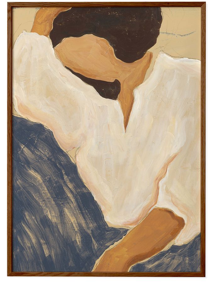 Paper Collective White Silent Dreams Framed Wall Art Print in Dark Oak Frame (B86698) | £70 - £110