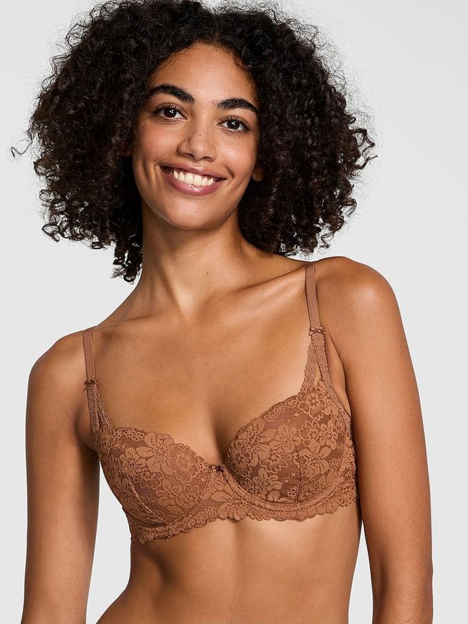 Caramel Nude Lightly Lined Balcony Lace Lightly Lined Balcony Bra (B87908) | £35
