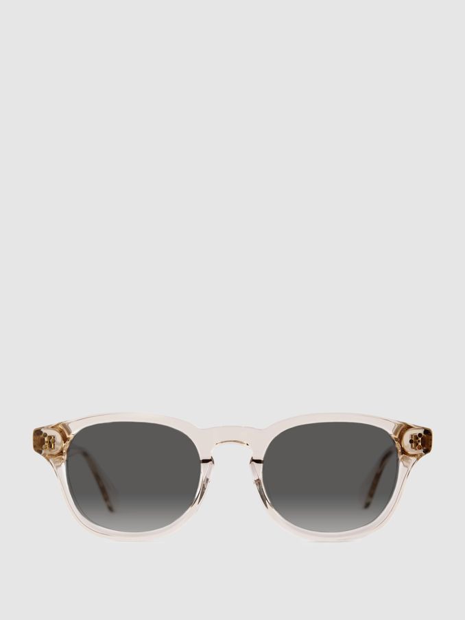 Curry & Paxton Round Sunglasses in Champagne (B88027) | £105