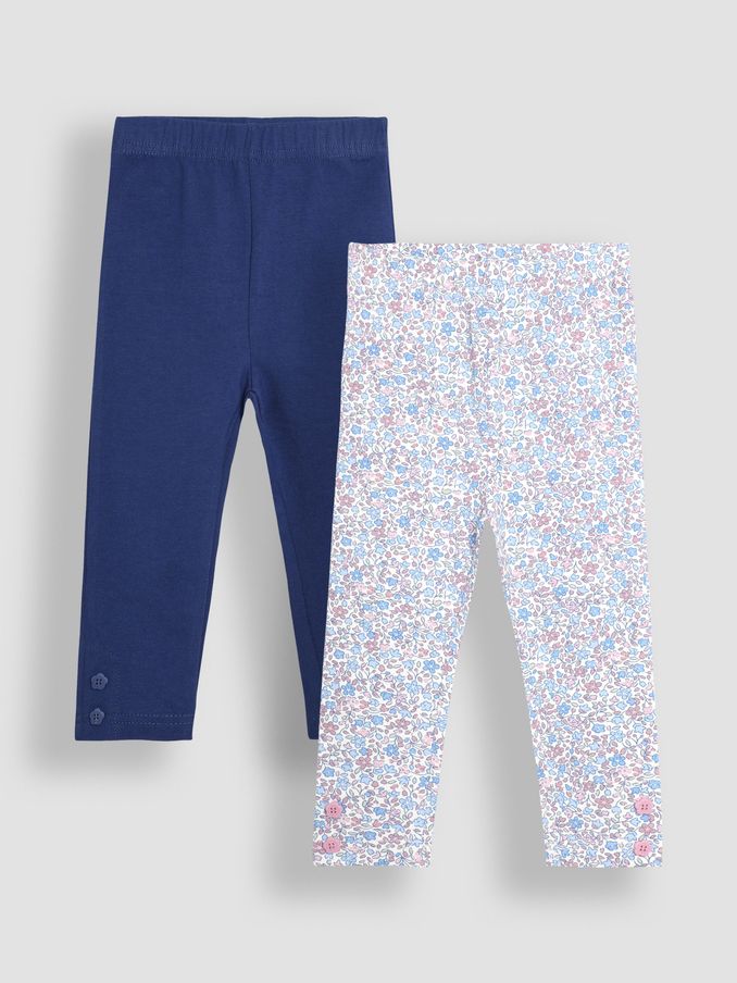 Blue Floral 2-Pack Leggings (B88248) | £13