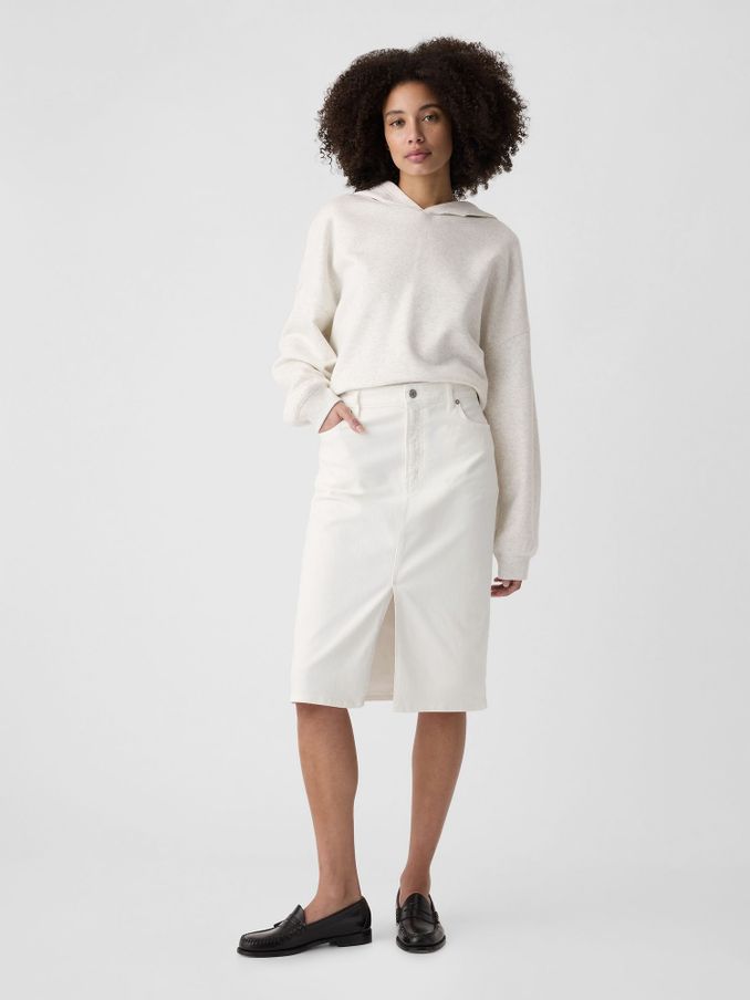 White Denim Midi Skirt (B89106) | £12