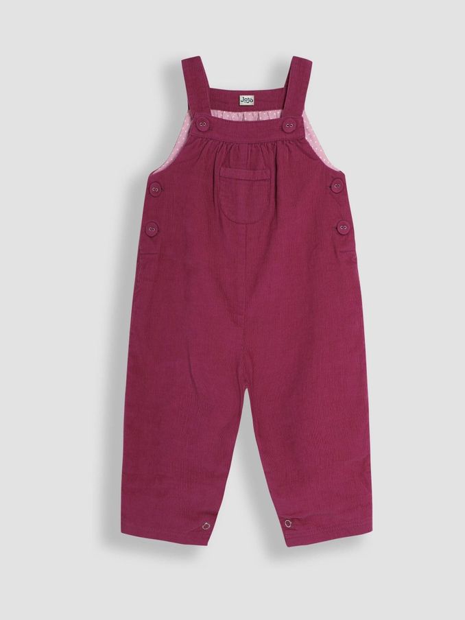 Raspberry Pink Cord Dungarees (B89492) | £12