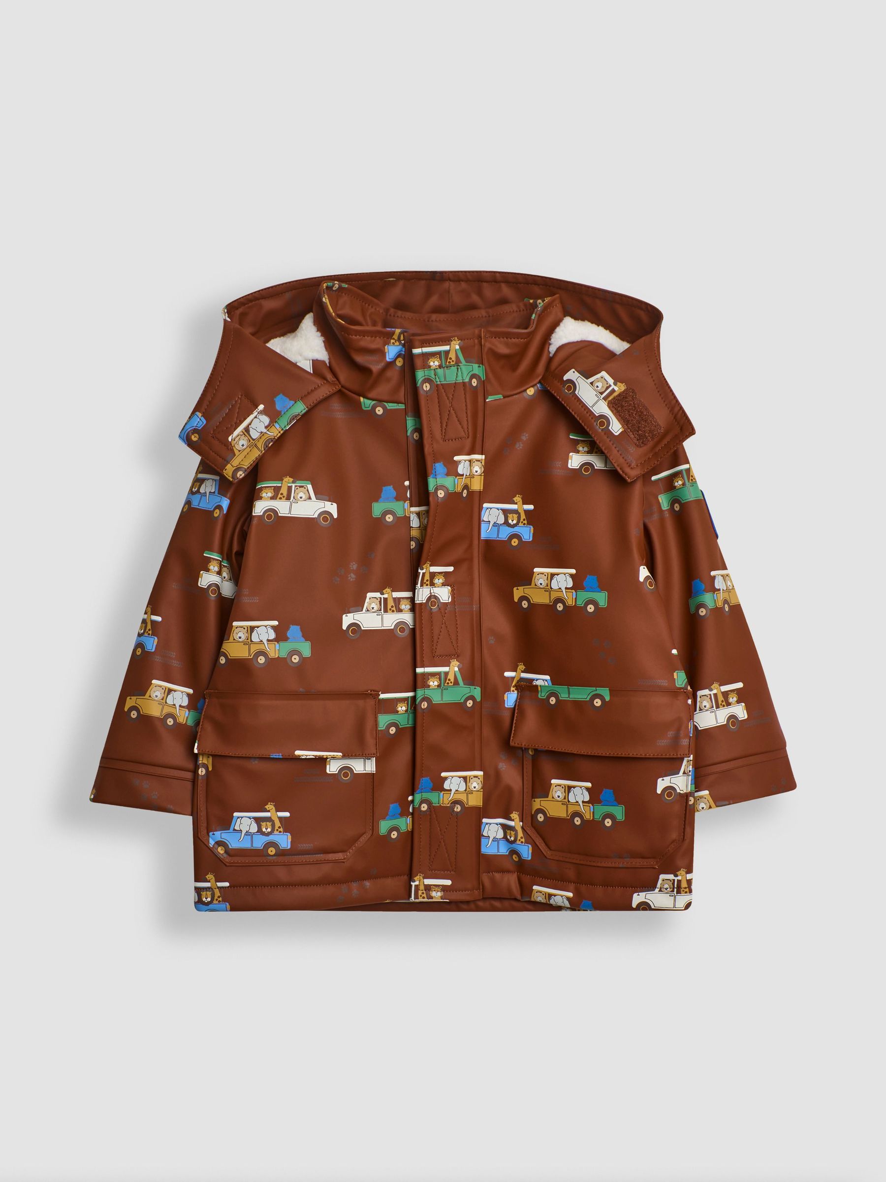 Brown Safari Cosy Waterproof Jacket (B90043) | £26 - £28