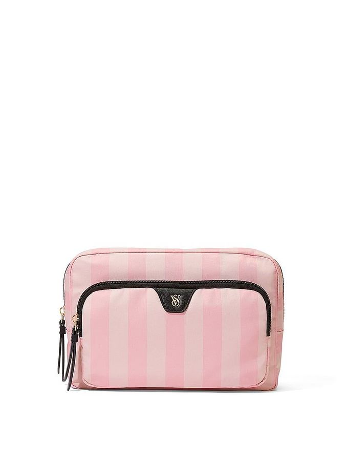 Iconic Stripe Pink Makeup Bag (B90648) | £20