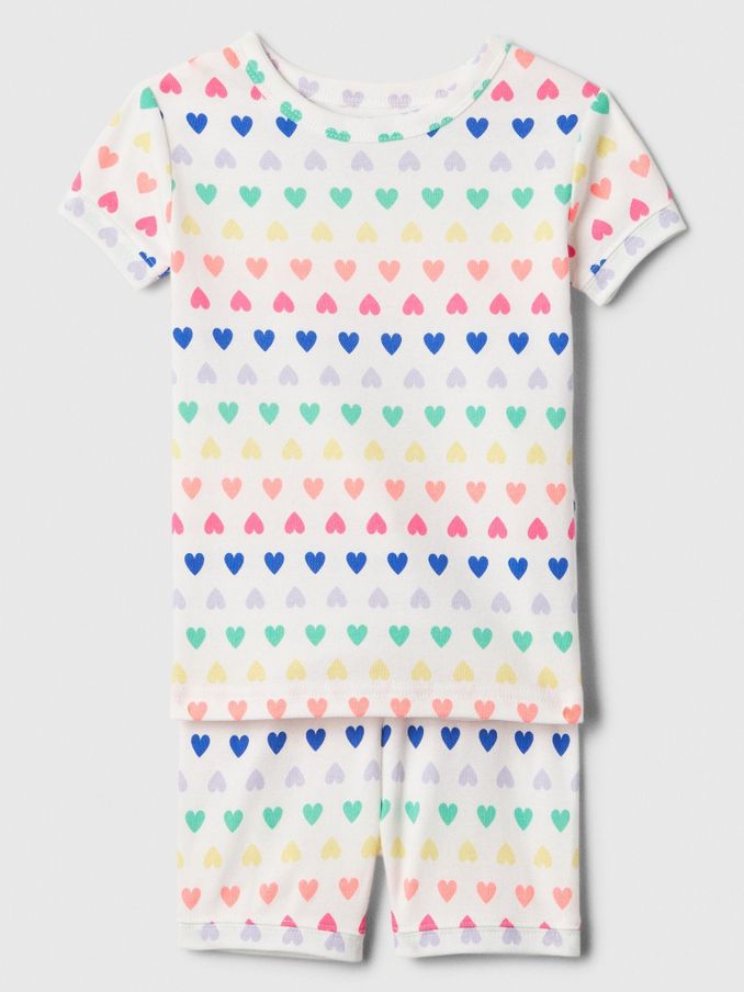 White Heart Cotton Short Pyjama Set (6mths-5yrs) (B90910) | £7