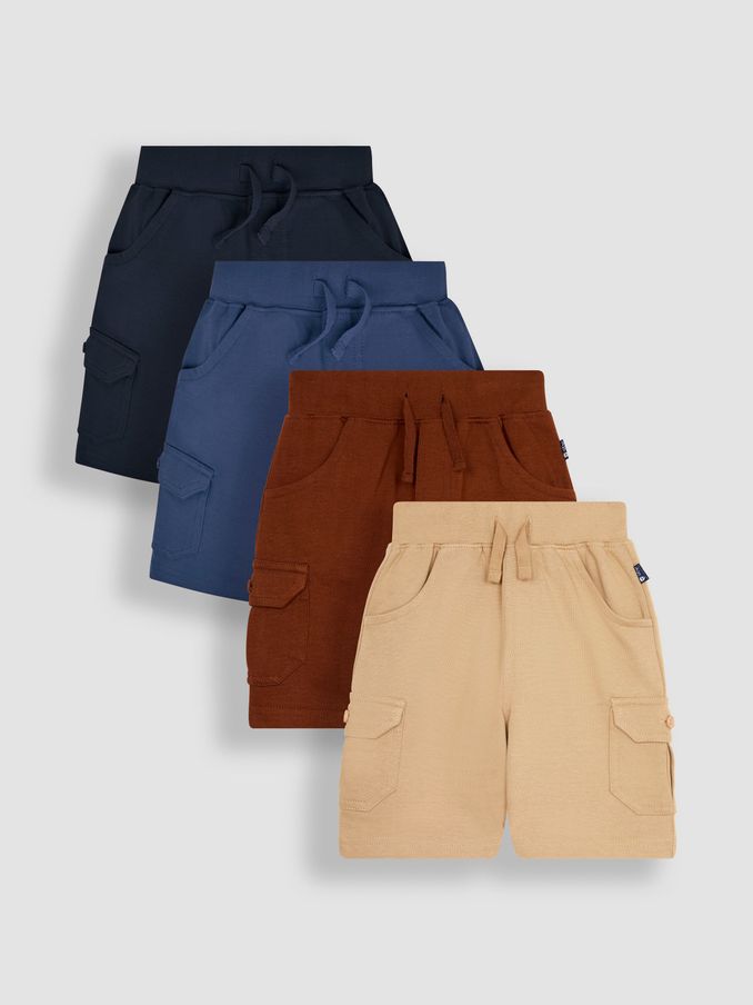 Blue 4-Pack Jersey Cargo Shorts (B90972) | £29