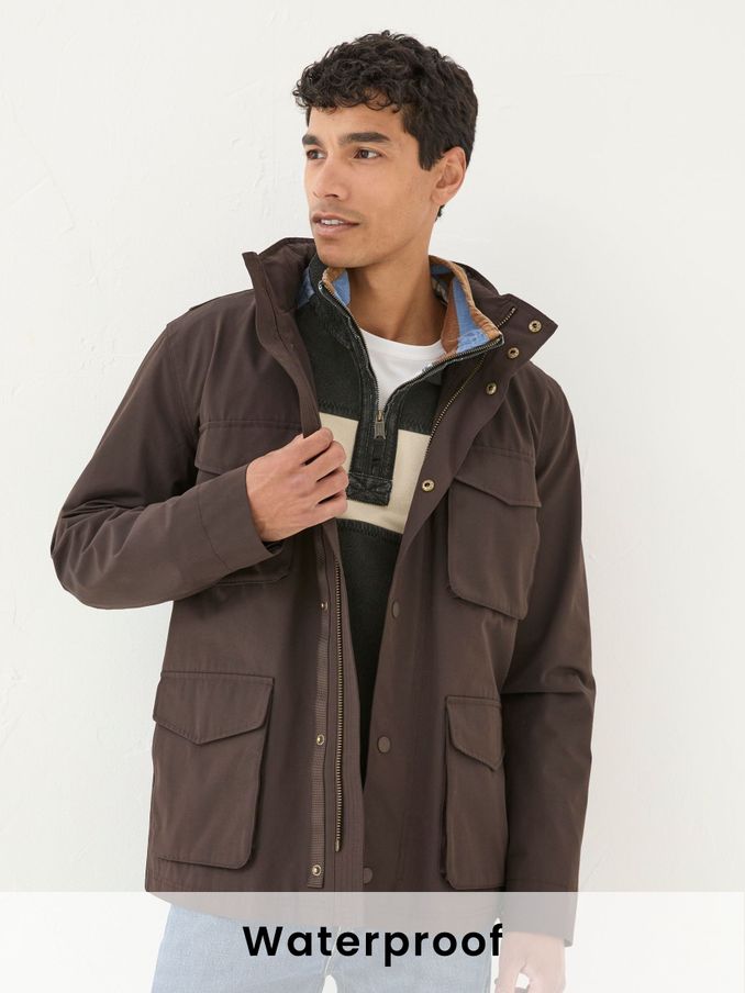 Truro Dark Brown Waterproof Jacket (B91966) | £50
