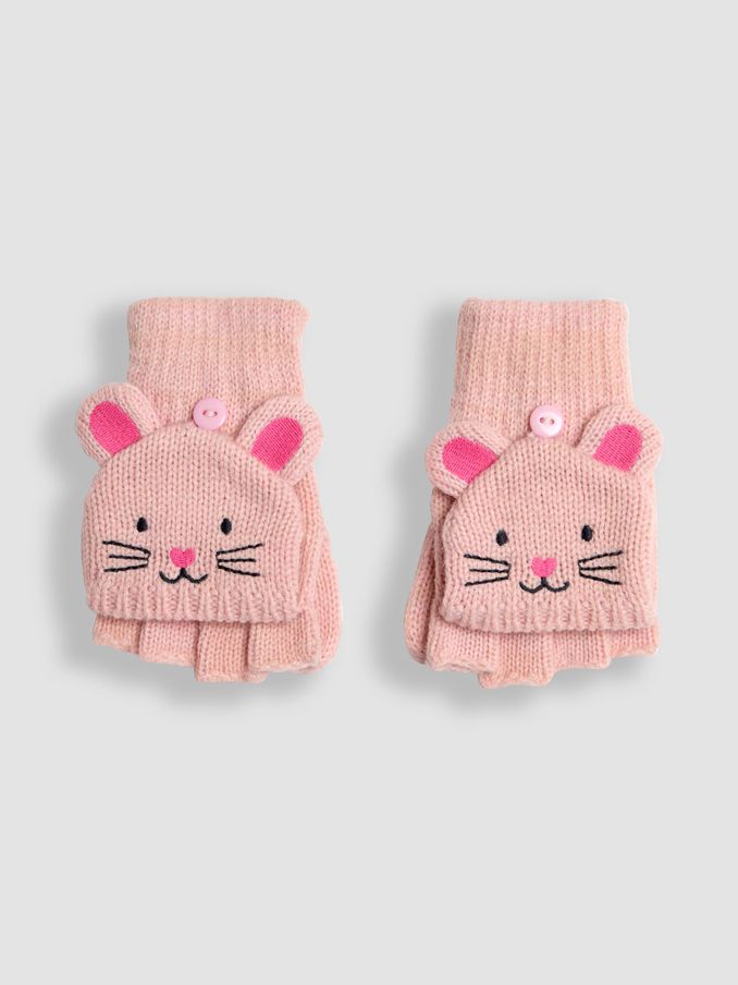 Pink Mouse Novelty Mittens With Fingers (B92456) | £15.50