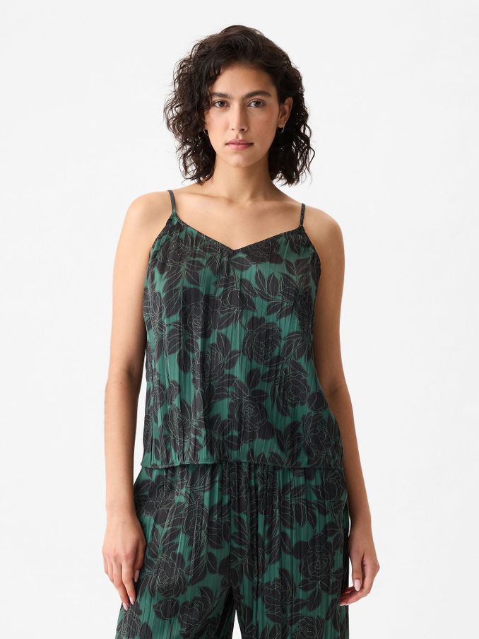 Green Pleated Satin Camisole (B92659) | £12