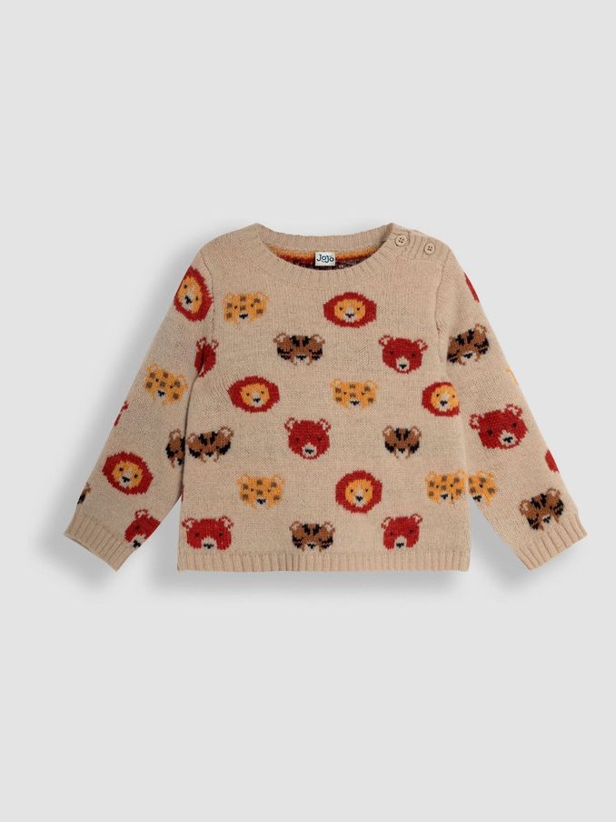 Natural Safari Heads Jumper (B94525) | £11