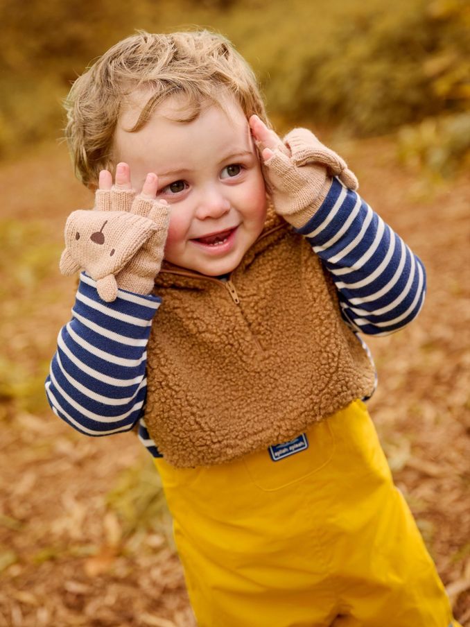 Brown Bear Novelty Mittens With Fingers (B96752) | £15.50