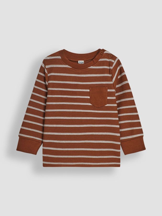 Toffee Brown Stripe Top (B96969) | £7