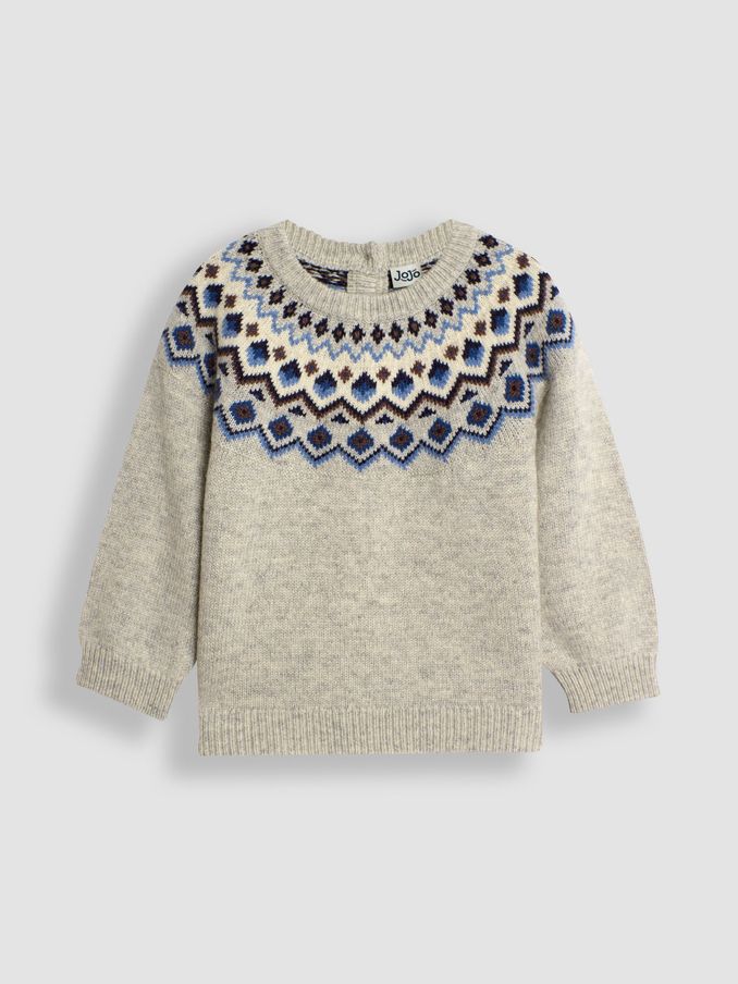 Grey Marl Nordic Jumper (B97293) | £14