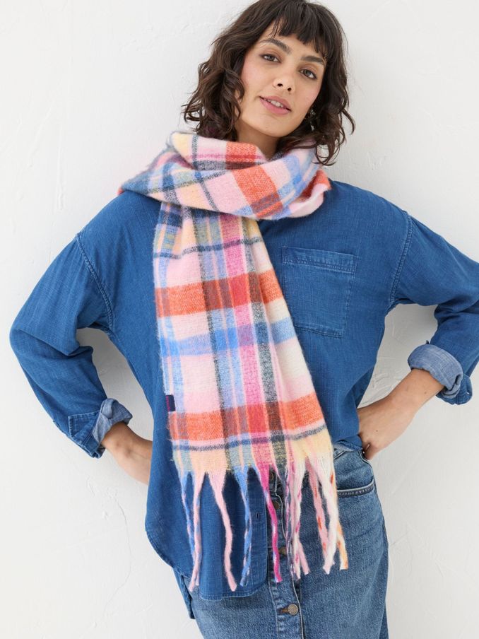 Multi Bright Check Scarf (B97683) | £10