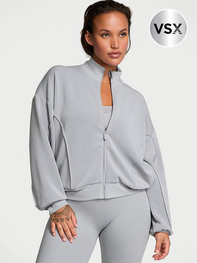 Starstruck Grey Featherweight Knit Full Zip Jacket (B98559) | £69