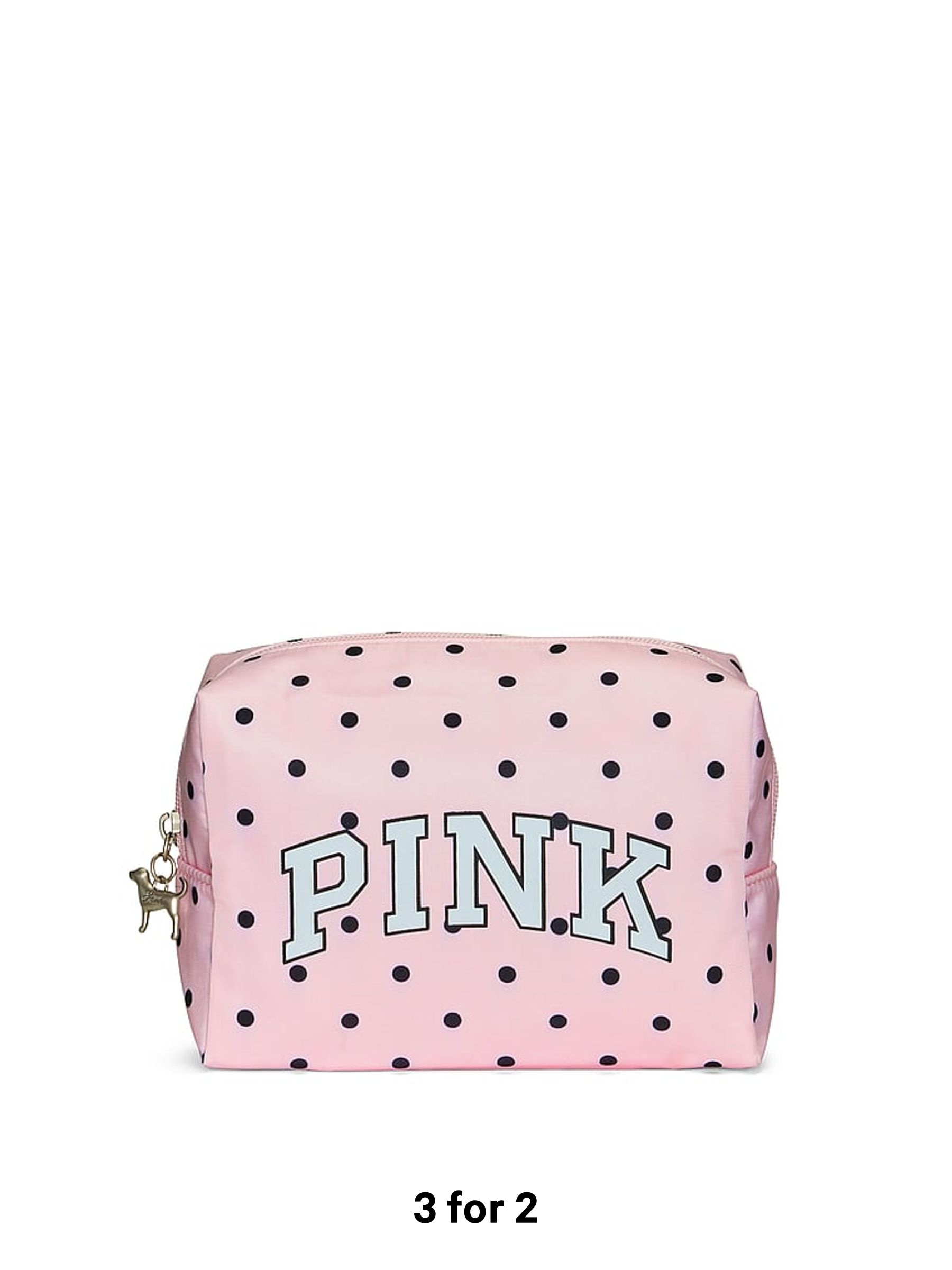 Pink Polka Dot Print - Makeup Bag
