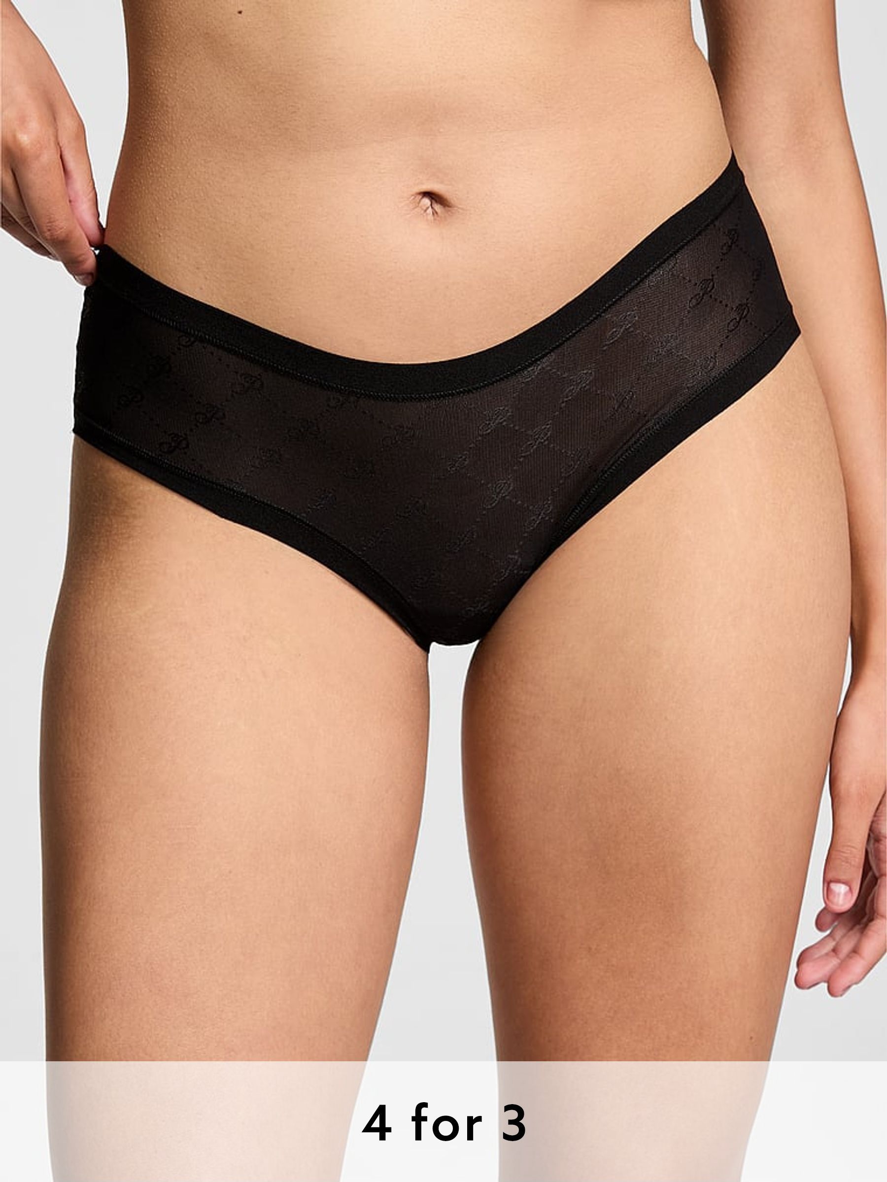 Black Hipster No Show Knickers (B99361) | £9