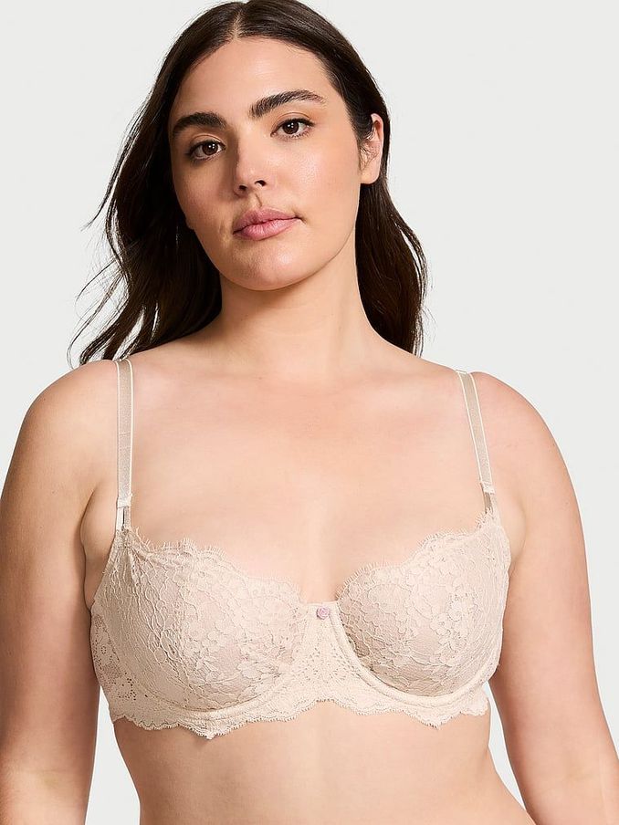 Marzipan Nude Unlined Balcony Lace Bra (B99408) | £45