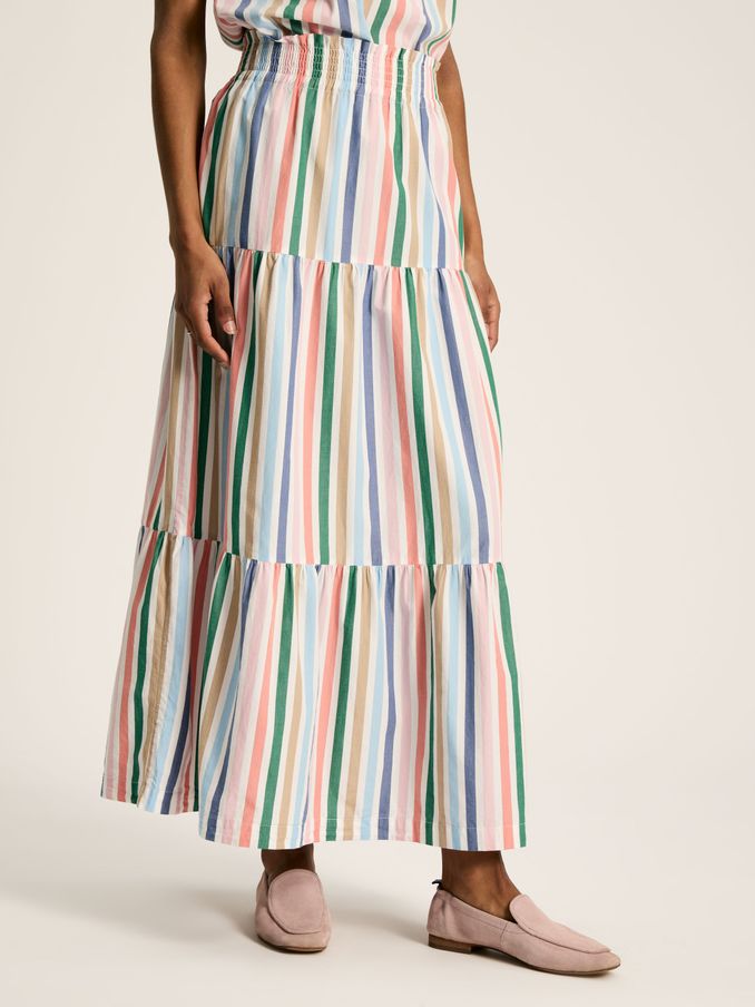 Cynthia Stripe Tiered Co-ord Skirt (C02494) | £27