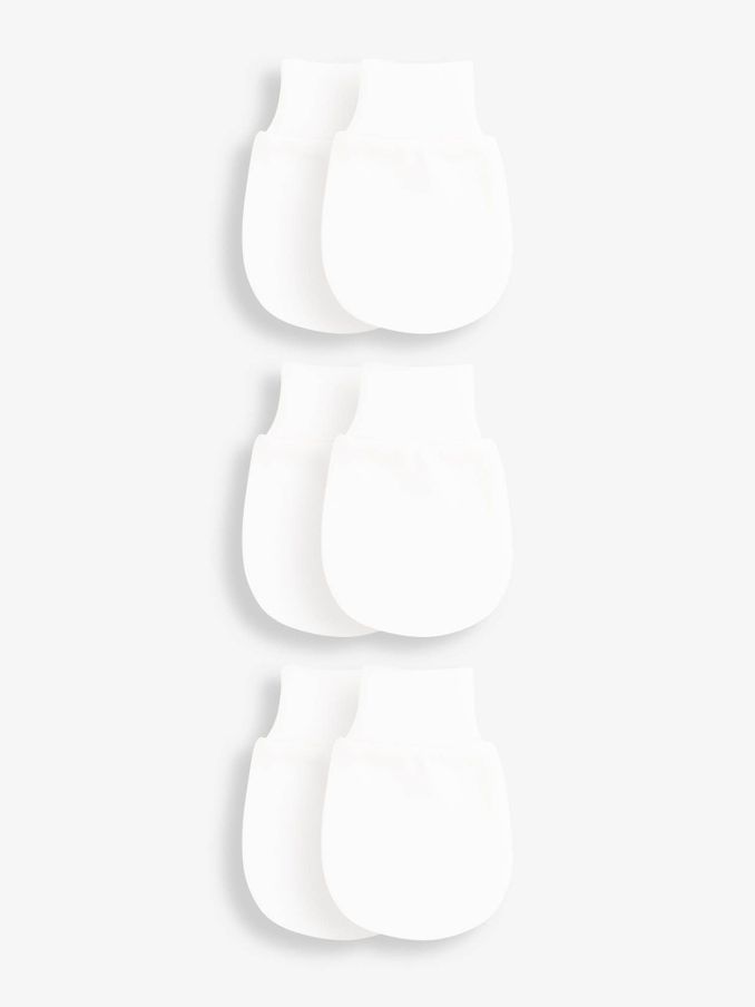 White 3-Pack Scratch Mitts (C02783) | £5