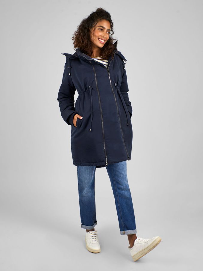 Navy Blue 2-in-1 Padded Maternity Parka (C07200) | £35