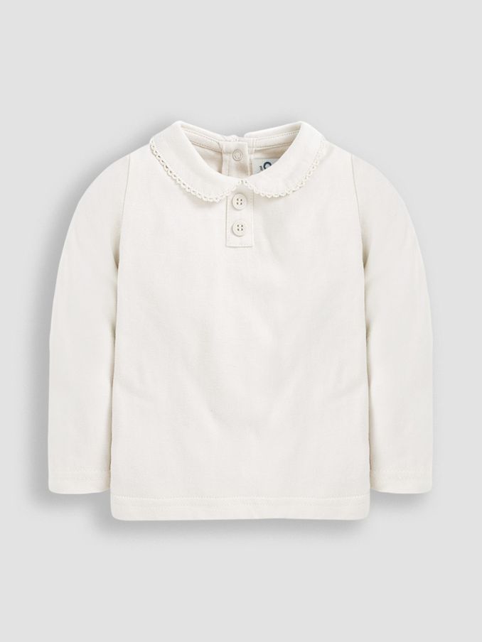 Cream Plain Peter Pan Top (C14335) | £7